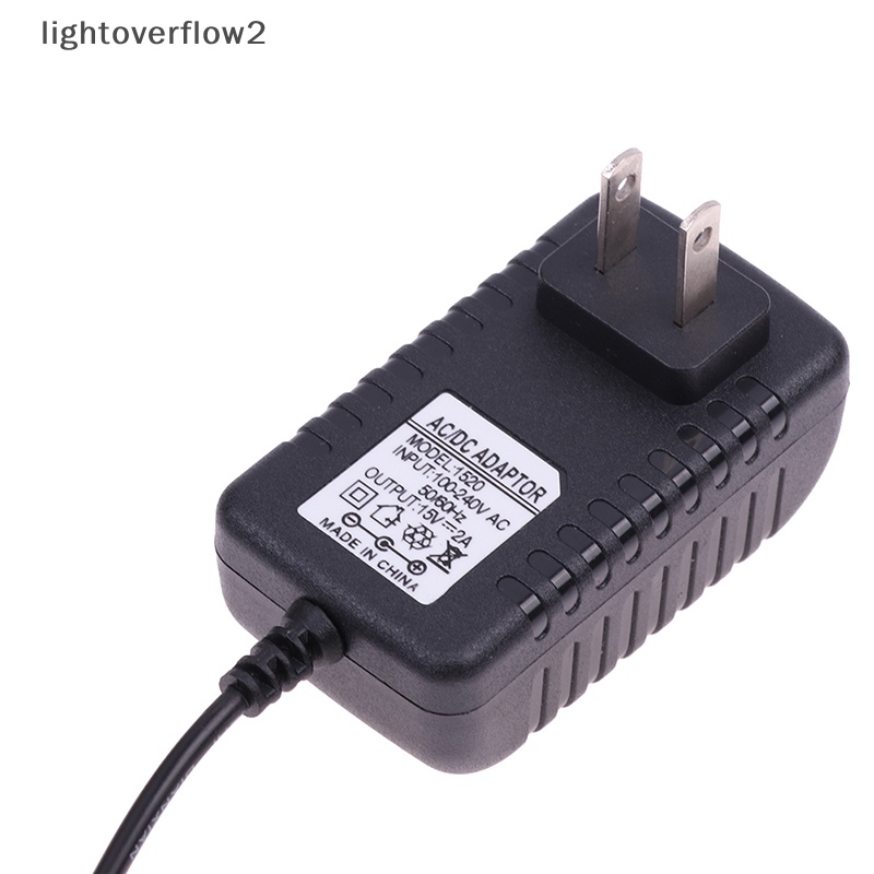 [lightoverflow2] 15v2a AC 100V-240V Converter Adapter DC 15V 2A 2000mA Power Supply EU US Plug 5.5mm x 2.1-2.5mm [ID]