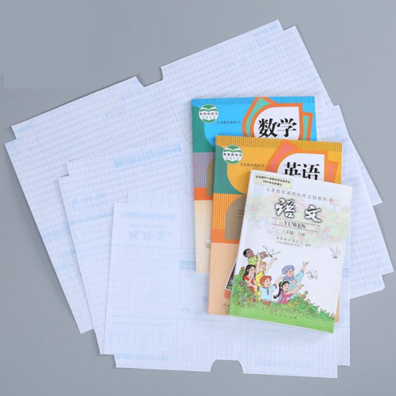 10 Pcs Self Adhesive Covering Book Film Dengan 10 Pcs Stiker Nama Sampul Buku Teks Perlengkapan Sekolah Transparan Tahan Air Film Textbook Case Siswa Pembungkus Pelindung