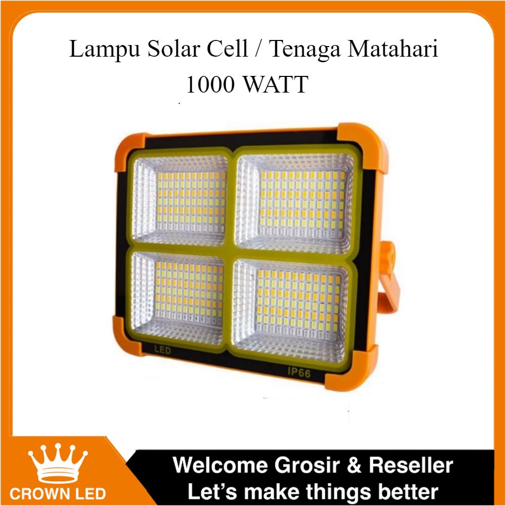 Lampu Sorot Tenaga Matahari Surya Solar Cell Emergency Lamp Floodlight Camping Outdoor Indoor