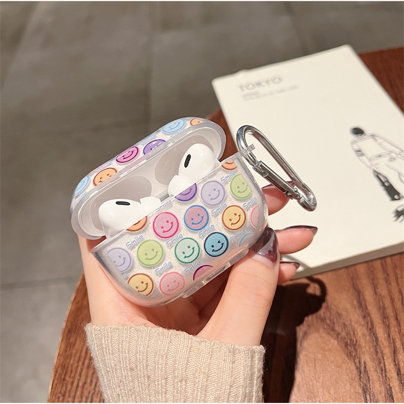 Untuk AirPods Pro 2nd Case Glitter Shiny Kartun Lembut Silikon Cover Untuk AirPods 3 1 2 Perempuan Hati Warna-Warni Earphone Charging Box