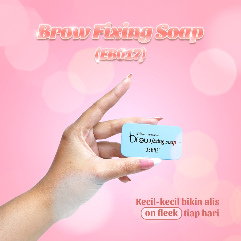 USHAS Eye Brow / Eyebrow / Alis Fixing Soap 13gr ( Kosmetik Wax untuk Merapikan Alis Mata )