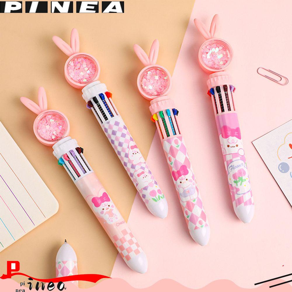 Pulpen Ballpoint Nanas Hadiah Isi Ulang Warna-Warni Alat Kantor Belajar Press Gel Bolpen