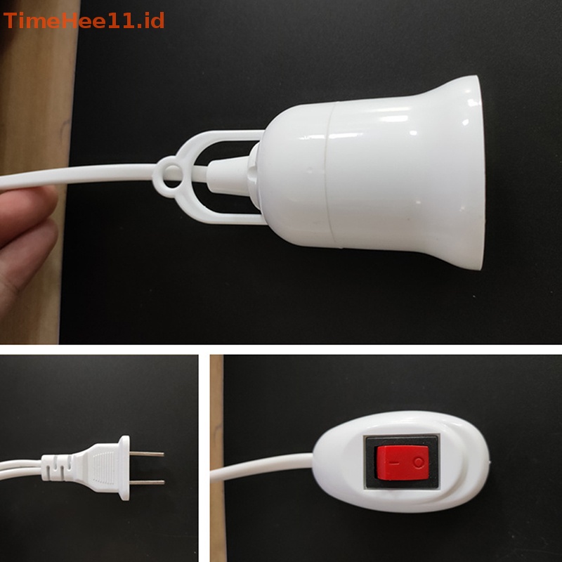 Timehee E27 2.3M Kabel Ekstensi Lamp Bulb Holder Dengan Switch LED Light Bulb Extension Socket ID