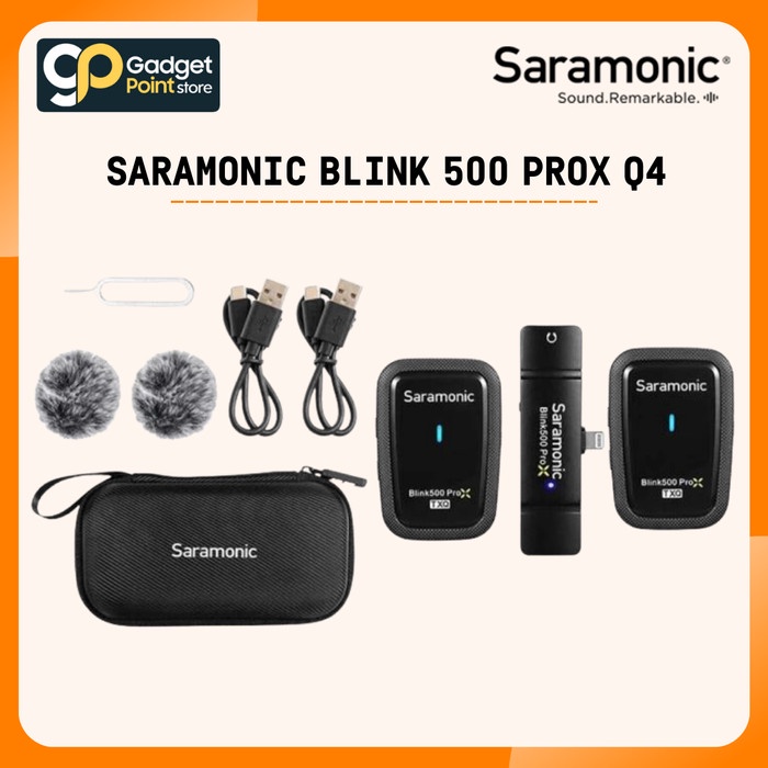 Saramonic Blink 500 ProX Q4 Dual Microphone Wireless - Garansi Resmi 2 Tahun