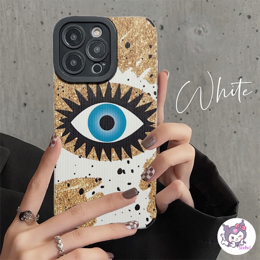 IPHONE Fashion Kreatif Mata Biru Kompatibel Untuk Iphone14 13 12 11 Pro Max SE 2020 X Xr Xs Max8 7 Plus Perlindungan Shockproof Phone Case Soft Silicon Cover XJJJJ