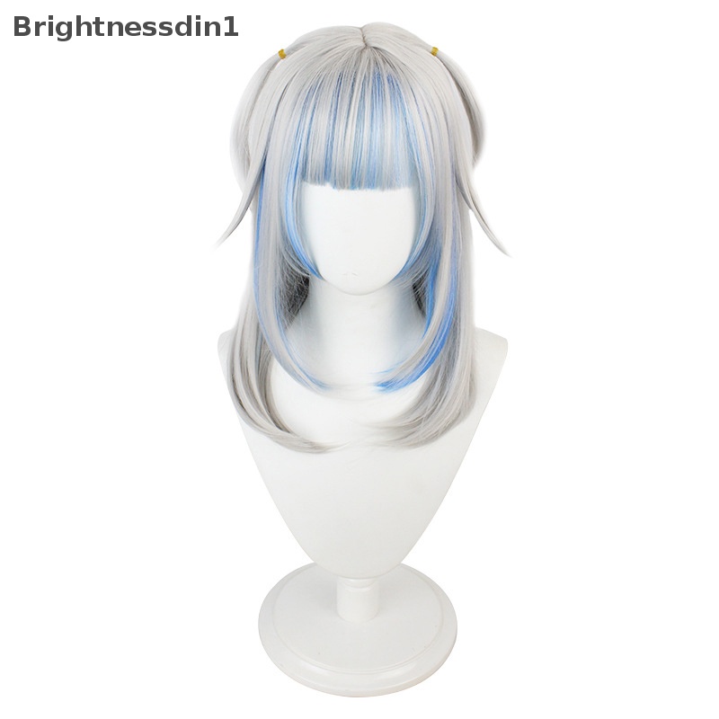 [Brightnessdin1] Anime Hololive Gawr Gura Cosplay Wig Tahan Panas Wig Sintetis Halloween Cosplay Pesta Dekorasi Dewasa Props Butik