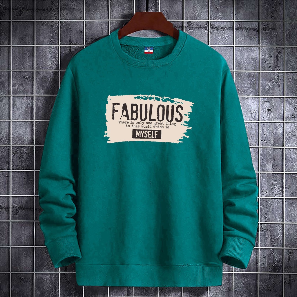 Bisa Bayar Di Tempat/ BS//T-SHIRT FABULOUS BAJU TANGAN PANJANG PRIA FASHION REAL PICTURE
