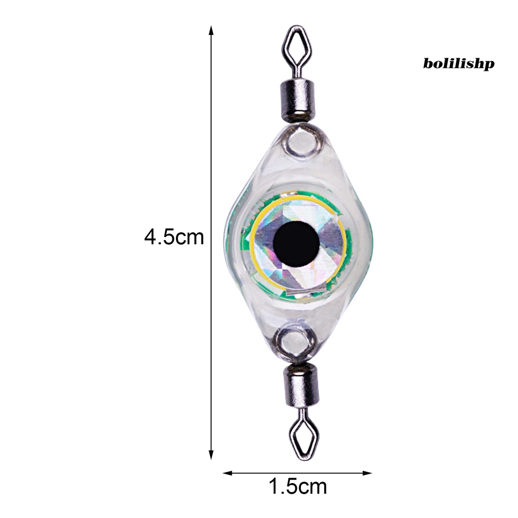 Bo-2pcs Lampu Umpan Pancing Tahan Air Bentuk Fisheye Attract Fish Acrylic LED Lure Attractant Button Lampu Pengumpul Ikan Untuk Memancing Outdoor