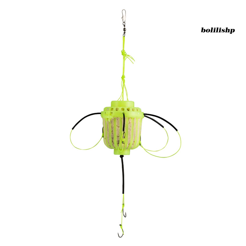 Bo-kurung Umpan Mancing Dengan 7kait Fluorescence Fishing Lure Cage Trap Carp Spherical Explosion Hooks Tackle