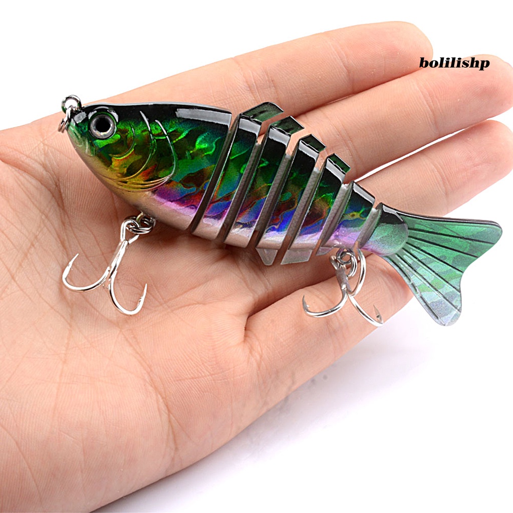 Bo-9.5cm/15g Umpan Palsu 3D Fisheye Simulasi Tujuh Bagian Umpan Ikan Profesional Fishing Tackle Universal Fishing Lure Umpan Keras Pancing Laut Untuk Outdoor