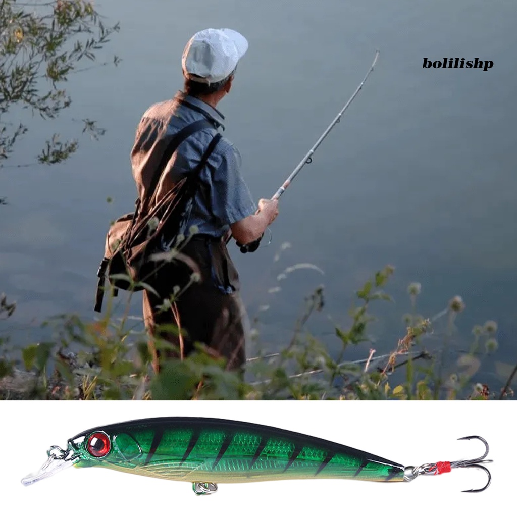 Bo-11cm/12.8g Umpan Pancing Simulasi Lapisan Reflektif Warna Terang 3D Fisheyes Tajam Kait Menarik Ikan Universal Mengambang Ikan Kecil Buatan Bass Umpan Keras Alat Pancing