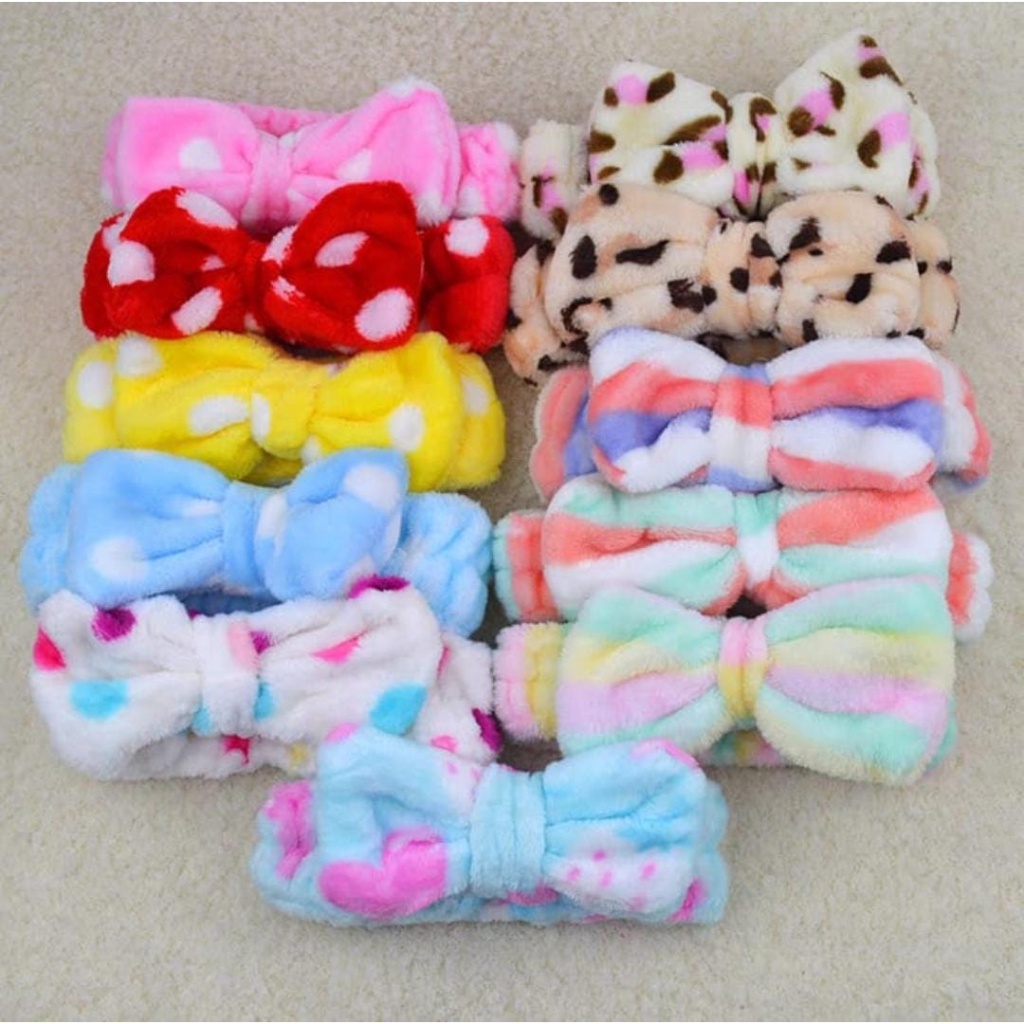 Bandana Bando Rambut Fashion Motif Pita Cantik Warna Warni Import Murah