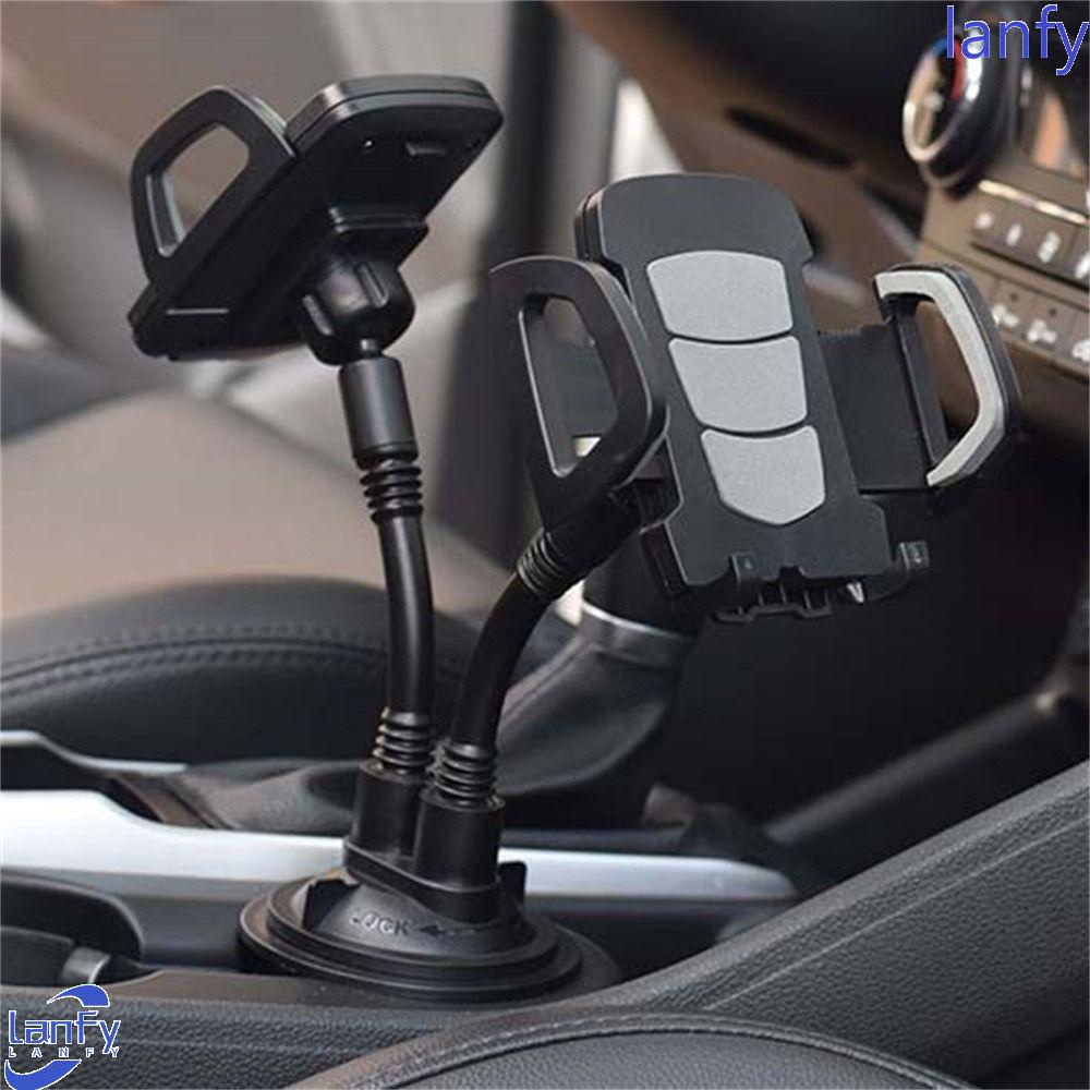 Lanfy Dual Phone Holder Handphone Multi Fungsi Aksesoris Mobil Interior Dekorasi Cradle Dengan Rak Penyangga Dudukan Ponsel Auto Phone Holder