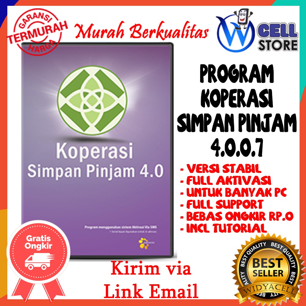 Dibeli SOFTWARE PROGRAM APLIKASI KOPERASI SIMPAN PINJAM KOPERASI 4.0.0.7 FULL VERSION