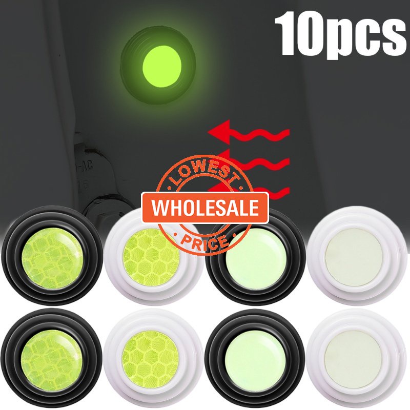 [Grosir] 1/10pcs Reflektif Silikon Pelindung Stiker Universal Luminous Pad Perekat Diri Pintu Mobil Anti-Tabrakan Pad Anti-shock Pad Penebalan Anti-Noise Silent Buffer Gasket