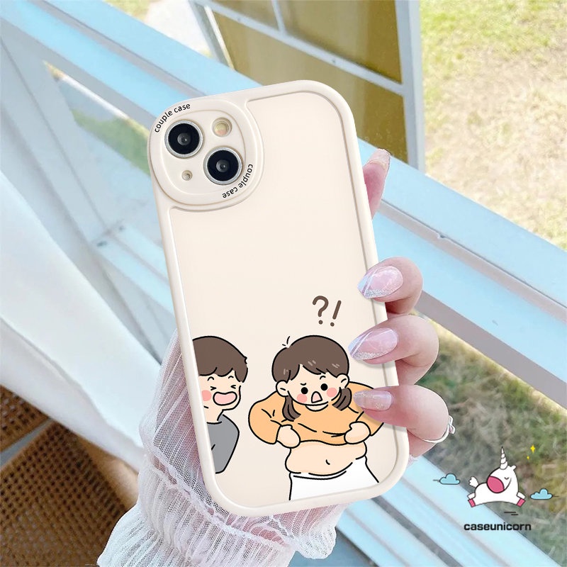 Funny Cute Couple Boy Girl Phone Case For Infinix Smart 6 5 Hot 10 10s 11 10T 11s 9 Play Hot 10T 11 10 Lite 10s 11s Infinix Note 8 Cartoon Lovers Soft Tpu Back Cover