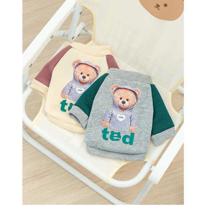 Musim Semi/Summer Tipis Bernapas Teddy Bear Amerika Mode Sweater