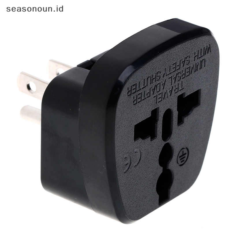 Konverter Adaptor Colokan Listrik travel AC Seasonoun Universal EU UK AU to US USA Canada.