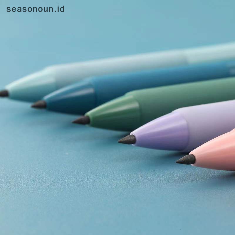 Seasonoun Pensil Abadi Tanpa Tinta Tahan Lama HB Unlimited Wrig Pen Sketsa Alat Tulis Kantor.