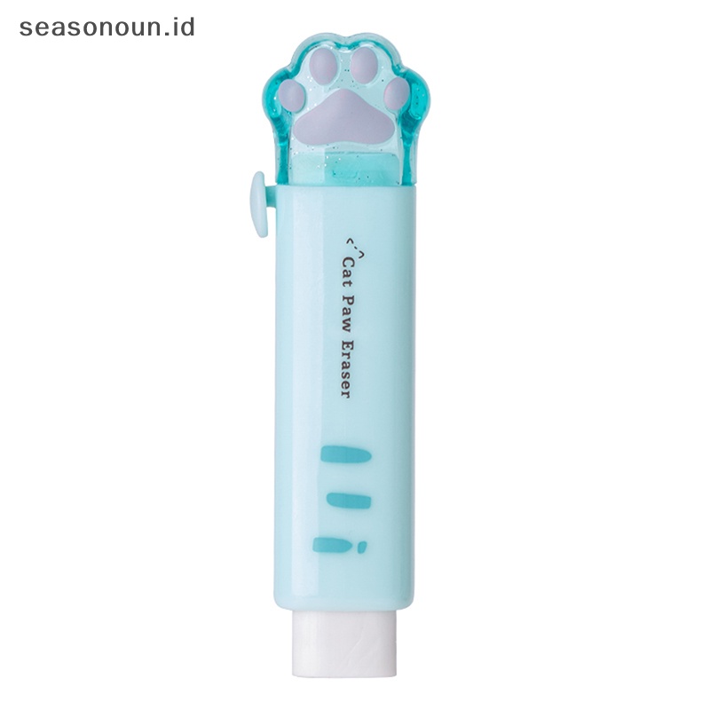 Seasonoun Kawaii cat claw Pencil Eraser Dorong Tarik Eraser Gambar Profesional Paing Potong.