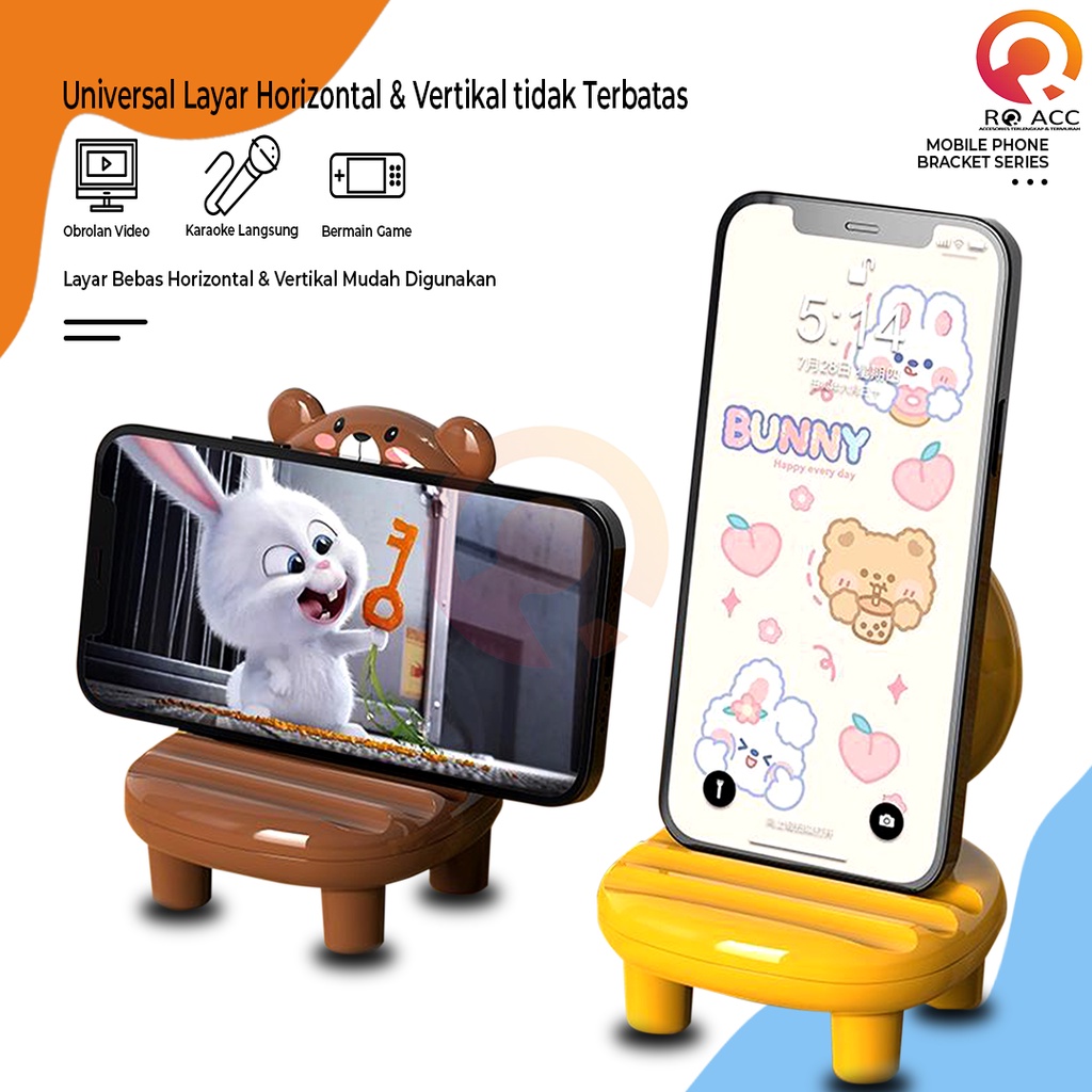 [RO ACC] NVN-PH25 PHONE HOLDER STAND TATAKAN HP CARTOON ANIMAL SHAPES