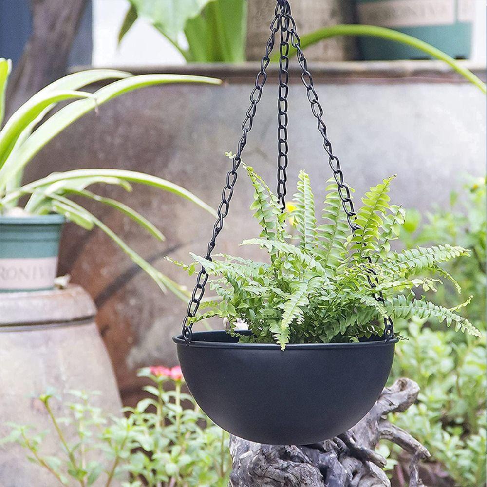 [Elegan] Tempat Tanaman Pot Tanaman Gantung Udara Bulat Balkon Dekorasi Rumah Rak Bunga