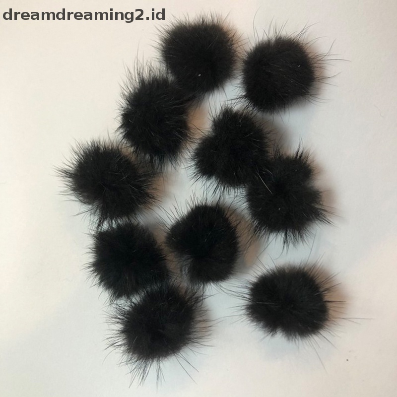 (drea) 10pcs Desain Nail Art Mini Pom Pom Mink Bola Bulu DIY Pompones Perlengkapan Jahit//