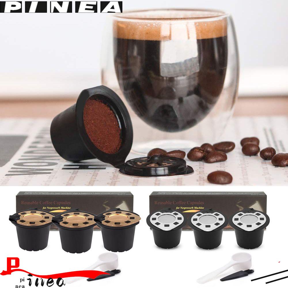 Nanas 3pcs Kapsul Kopi Rumah Espresso Coffee Crema Maker Reusable Pods Untuk Nespresso