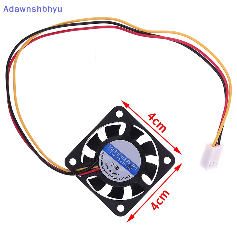 Adhyu 1Pc 401040mm 40 * 40 * 10kipas Pendingin 12V 0.8W 0.06A 3Pin Pendingin Heatsink Mini Fan ID