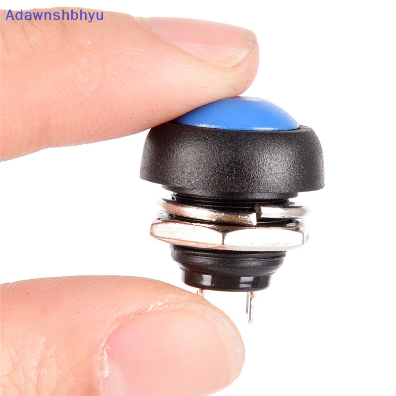 Adhyu 5Pcs Waterproof Momentary Push button Switch On/Off Bulat 12mm Saklar PBS-33B ID