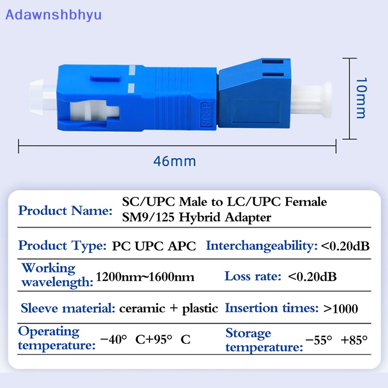 Adhyu SC Male To LC Female Single Mode Konverter Adapter Fiber Optik Hybrid ID