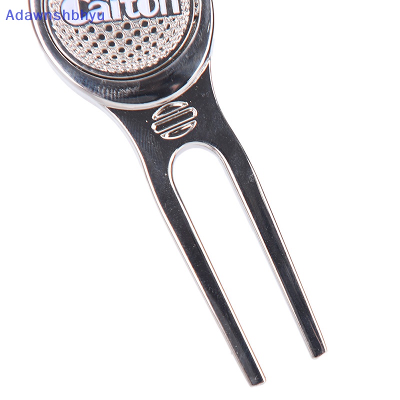 Adhyu 1Pcs Alat Reparasi Golf Golf Divot Repair Tool Magnet Dengan Klip Penanda Golf ID