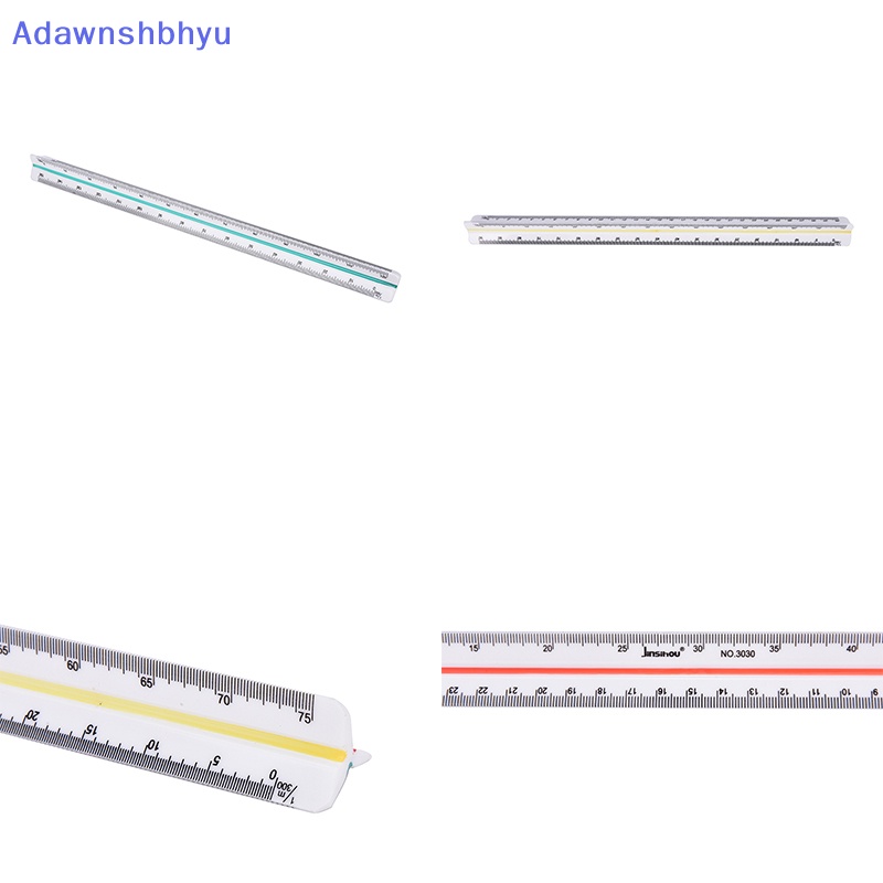 Adhyu 300mm 1:100~1.500penguasa Sisik Segitiga Metrik Untuk Insinyur 12.6 ID