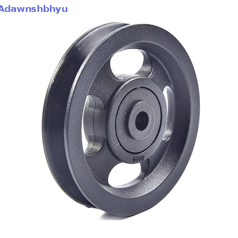 Adhyu 1Pc 100mm Bahan Abs Hitam Bantalan Pulley Roda Kabel Peralatan Gym Peralatan Peralatan Part Wearproof ID