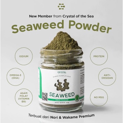 Crystal of the Sea - Seaweed Food Powder / Bubuk Rumput Laut / Kaldu MPASI 40g &amp; 10g