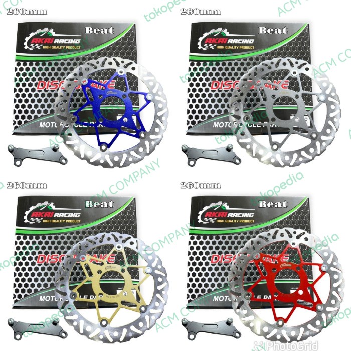 Disc Piringan Cakram 260mm Plus Breket Copy Daytona Beat Vario Scoopy - M.Tdr 260mm
