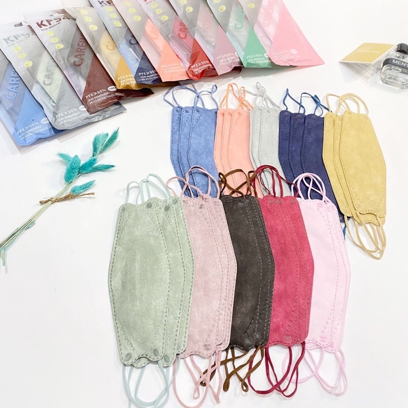 (MURAH) MASKER KOREA KF94 4Ply BARU 1 PACK 10 PCS WARNA WARNI Masker KF 94 Warna Soft KF warna soft 