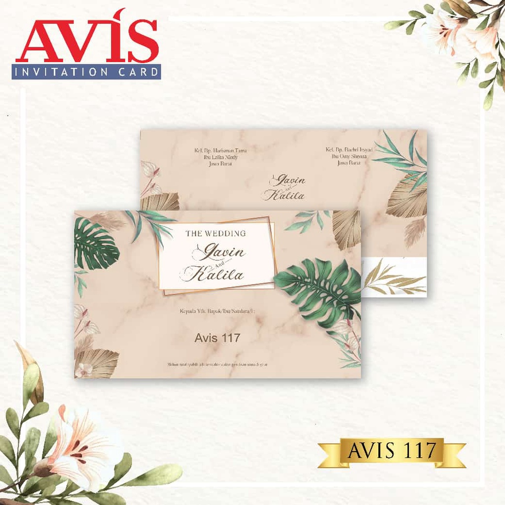 AVIS 117 Blanko Undangan