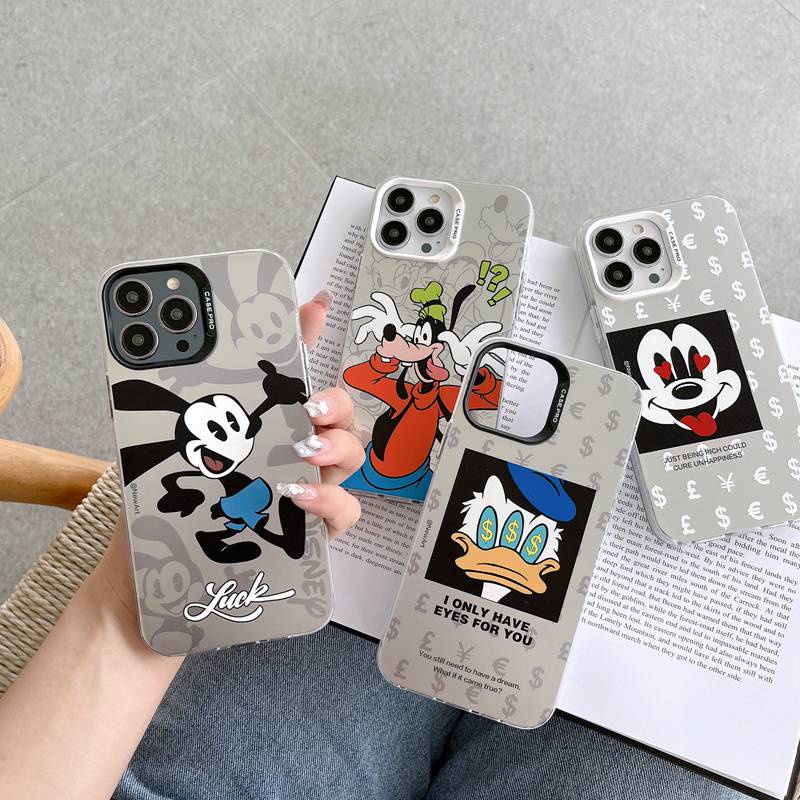 Rich Mickey Donald Duck Soft Case HP iP iPhone 14 13 12 Pro Max 11 Disney Matte FTD Casing Apple