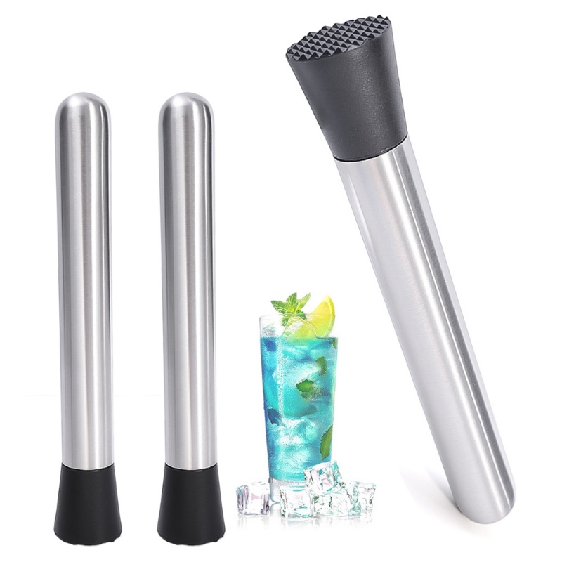 Palu Es Hancur Lemon Buah Multifungsi/Stainless Steel Cocktail Ice Crushing Stick Bartending Mixer Bar