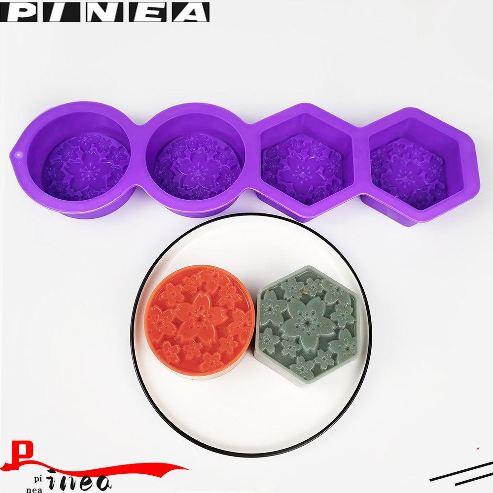 Cetakan Sabun Silikon Nanas Multi-Fungsi Bentuk Bunga 3D DIY Craft 4rongga Handmade Soaps Supplies