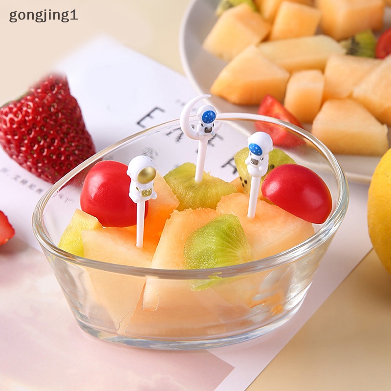 Ggg 8Pcs Mini Anak Hewan Makanan Buah Picks Garpu Kotak Makan Aksesori Dekorasi Alat ID