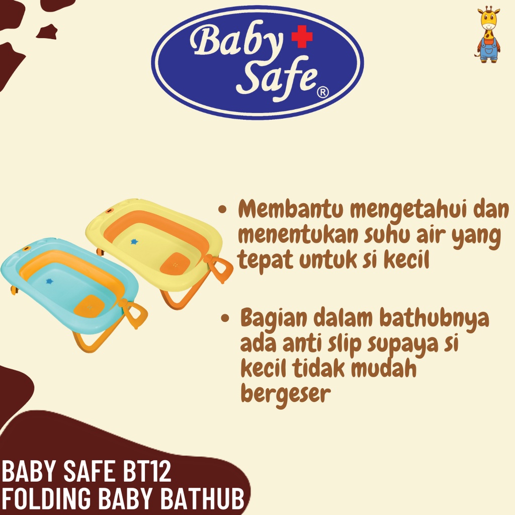 Baby Safe Folding Bathtub BT12 / Tempat Mandi Bayi