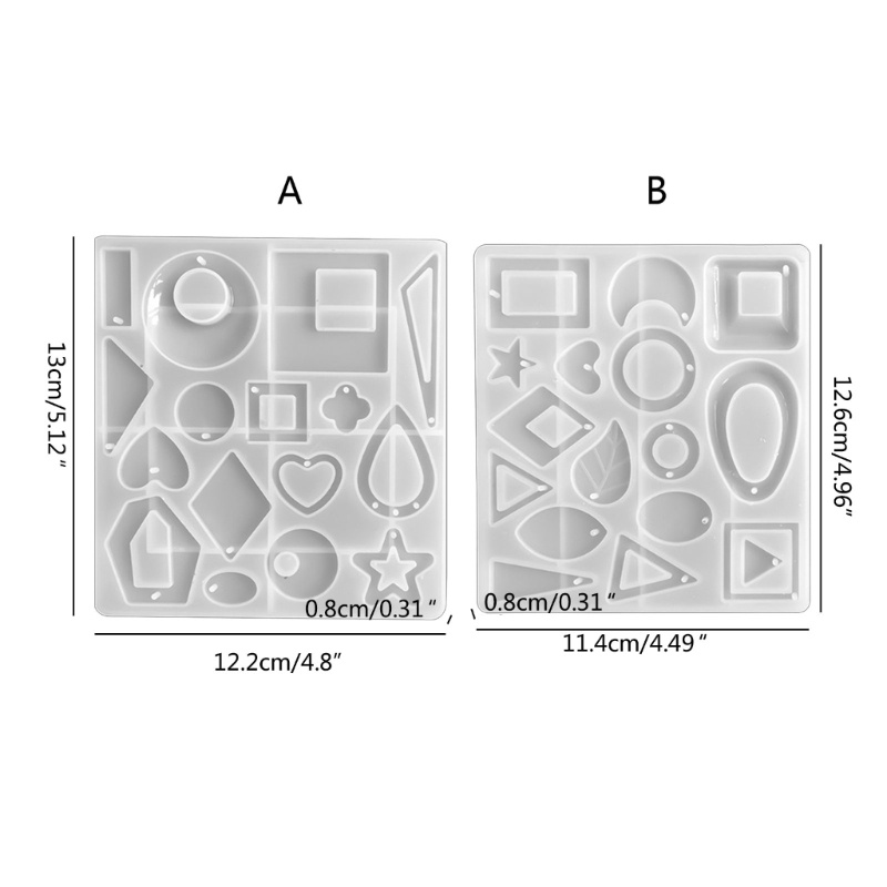Siy DIY Cetakan Anting Tidak Teratur Perhiasan Gantungan Kunci Liontin Membuat Cetakan Untuk Wanita Perempuan