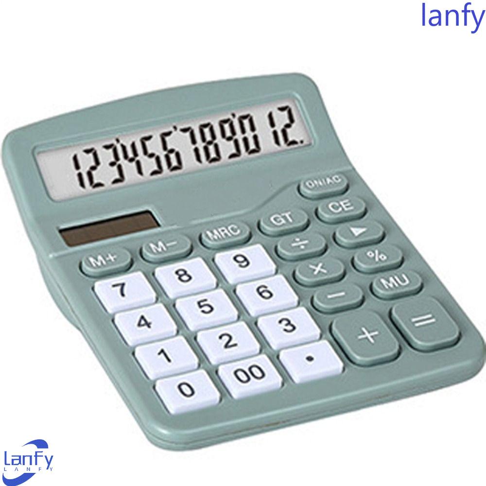 Lanfy Calculadora Medium Desktop Colour 12digis Display Font Besar Untuk Keperluan Penjumlahan Perhitungan Aritmatika