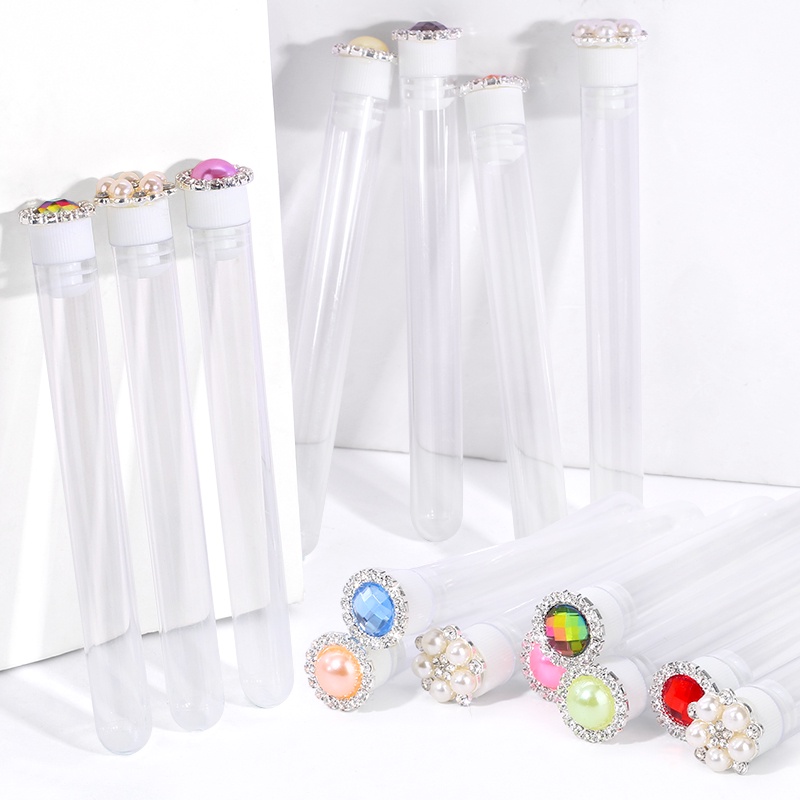 50 Pcs Baru Berlian Dapat Digunakan Kembali Sikat Bulu Mata Tabung Mutiara Kosong Sikat Bulu Mata Botol Maskara Tongkat Dalam Tabung Mewah Alat Makeup