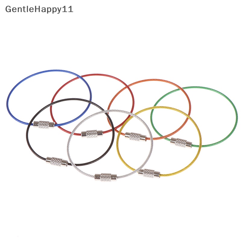 Gentlehappy 5pcs Gantungan Kunci Kawat Stainless Steel Outdoor Hiking Camping Cable Rope Keyring id