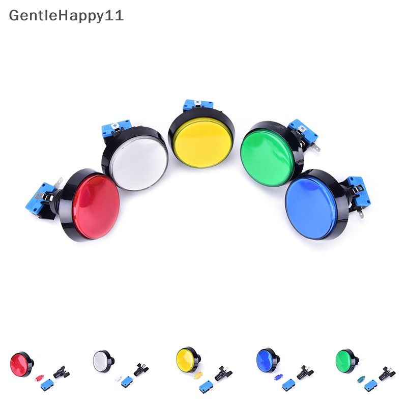 Gentlehappy Lampu LED 60mm Bulat Besar Arcade Video Game Player Push Button Switch Lamp id