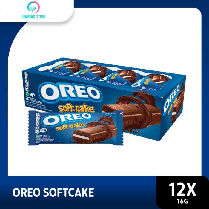 

Oreo Biskuit Soft Cake Bolu Coklat 16g [1 Box Isi 12 pcs]- Snack