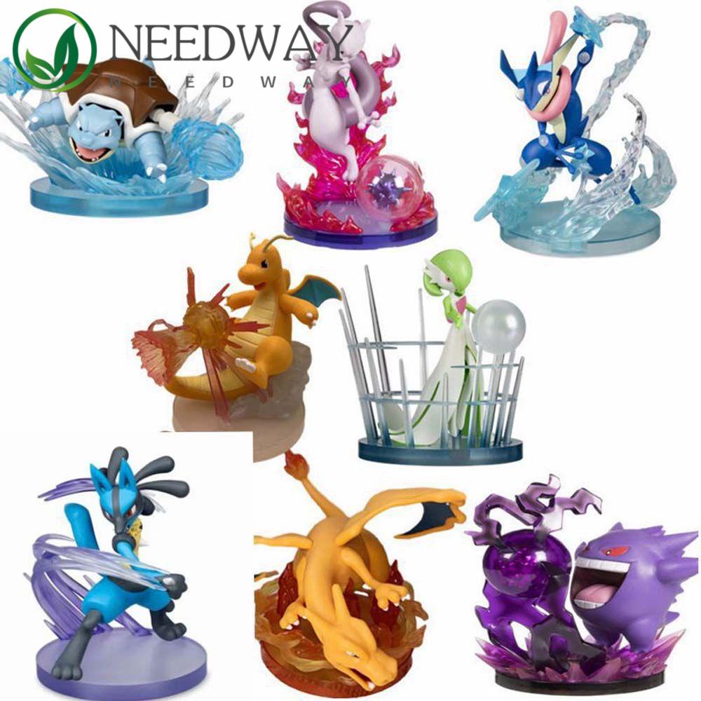 Needway   Patung Pokemon Miniatur Untuk Hadiah Anak Ornamen Rumah Umbreon Mewtwo GK Gengar Espeon Model Mainan Koleksi Pokeball Action Figure